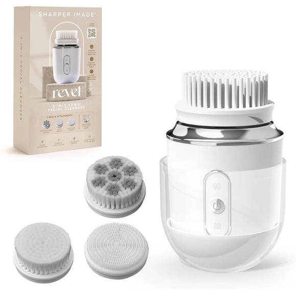 Sharper Image Revel Sonic 3-In-1 Facial Cleansing Brush - Picture 4 of 9